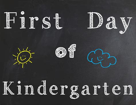 First Day Kindergarten Printables