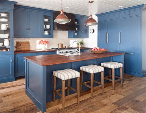 This Coastal Kitchen Makeover Is Beautiful In Blue Better Homes And Gardens