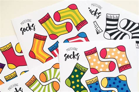 Matching Socks Game Free Printable My Party Design Sock Game