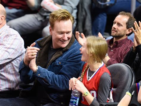 Celebrity And Entertainment Cool Dad Conan Obrien Sits Courtside With