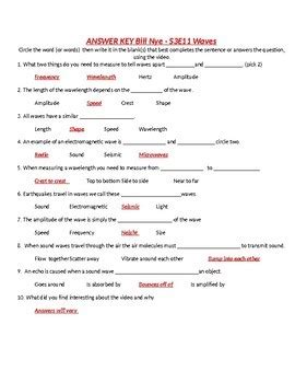 Approx) complete while video is playing!! Wave Worksheet Answer Key - Nidecmege