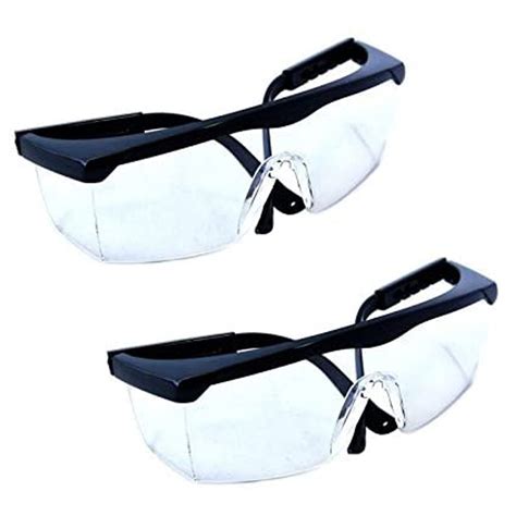 hqrp 2 pair uv protection glasses safety goggles for wood metal cutting chipping grinding