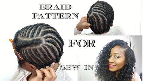 Braid Pattern For Sew In Weave Diy Youtube