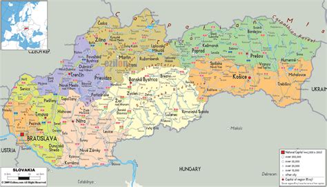 Tourist map of bratislava, slovakia. Detailed Political Map of Slovakia - Ezilon Maps