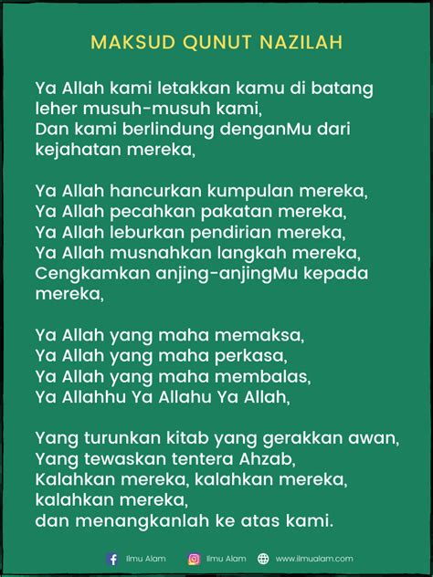 Doa Qunut Dalam Bahasa Rumi Doa Qunut Bacaan Subuh Solat Rumi Islam Pedia
