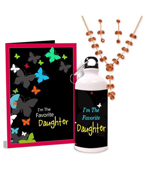 I Am The Favorite Daughter Necklace Greeting Card And Sipper Hamper Buy Online At Best Price In