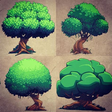 17 Best Images About 2d Concept Art Plants And Trees On Pinterest