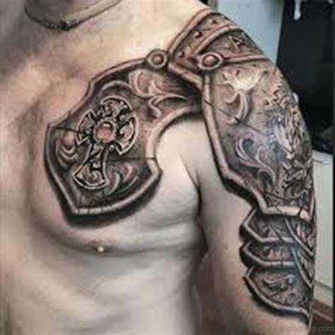 55 Great Armor Tattoos For Chest