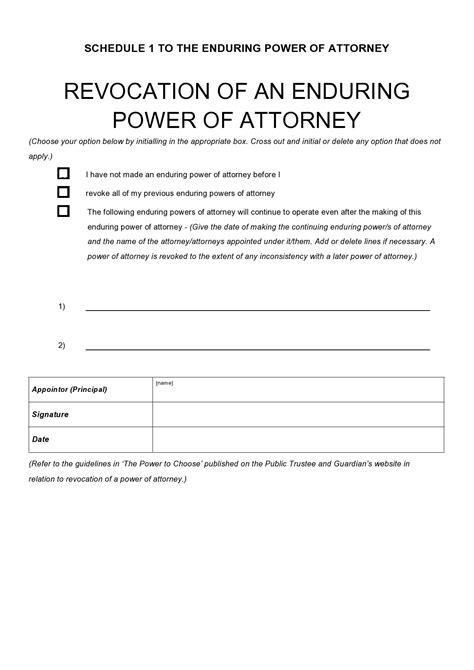 Revoke Power Of Attorney Printable Form