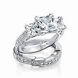 Silver Princess Cut Ring Images