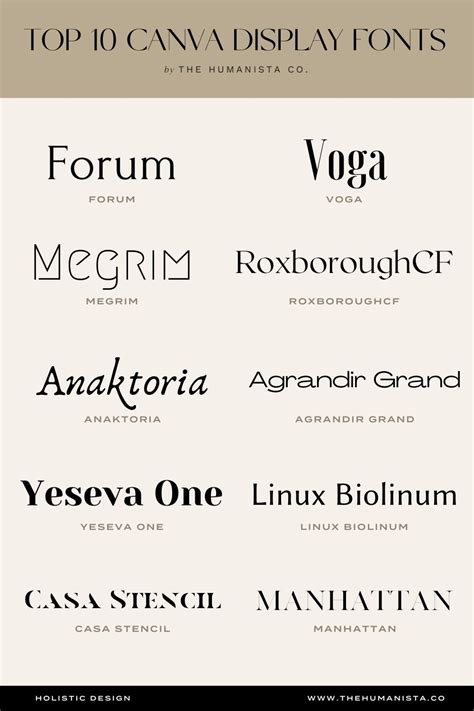 Best Canva Display Fonts Graphic Design Fonts Graphic Design Lessons