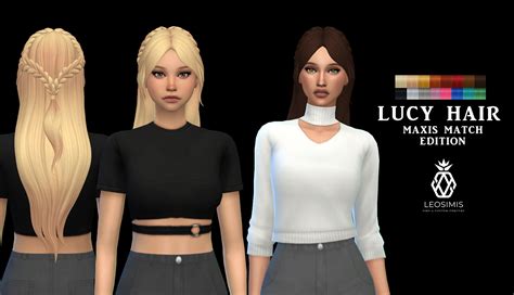 Leo 4 Sims Lucy Hair Recolored Sims 4 Hairs Images And Photos Finder