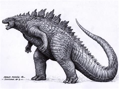 Godzilla Inktober 032018 By Brokenmachine86 On Deviantart Dibujos