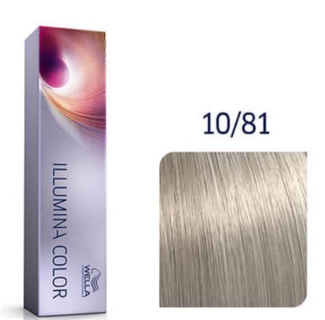 Wella Illumina Color 10 81 Lightest Blonde Pearl Ash Permanent Hair