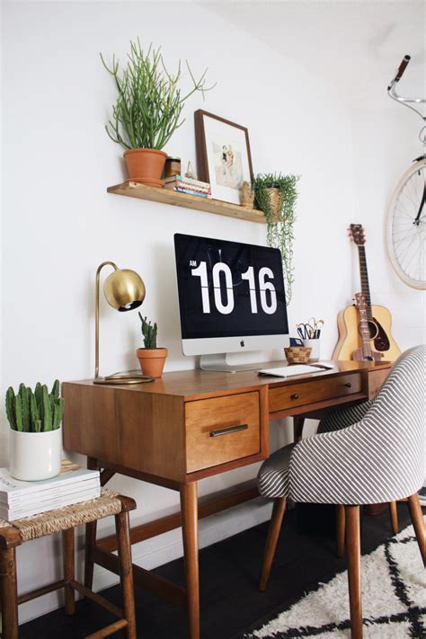 Boho Mid Century Office Refresh New Darlings Home Office Design