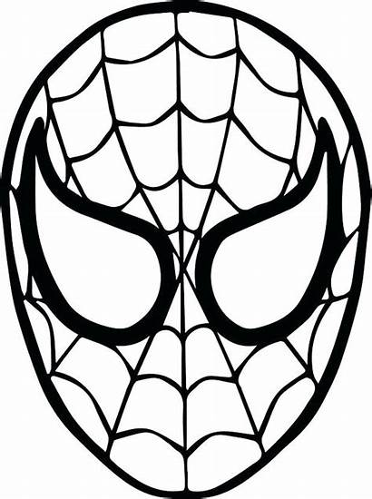 Spiderman Mask Coloring Spider Pages Face Drawing
