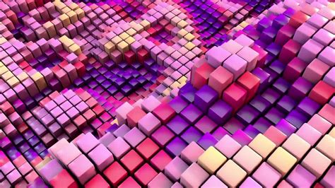 Colorful Waving Cubes 3d Stock Motion Graphics Motion
