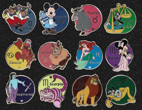 Love Disney Pins Disney Zodiac Disney Pins Sets Rare Disney Pins