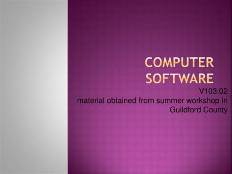 Ppt Computer Software Powerpoint Presentation Free Download Id8838967