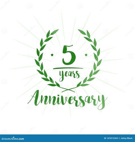 5 Years Anniversary Design Template Five Years Anniversary Celebrating