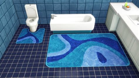 Corporation Simsstroy The Sims 4 Set Of Rugs For Bathroom Azure