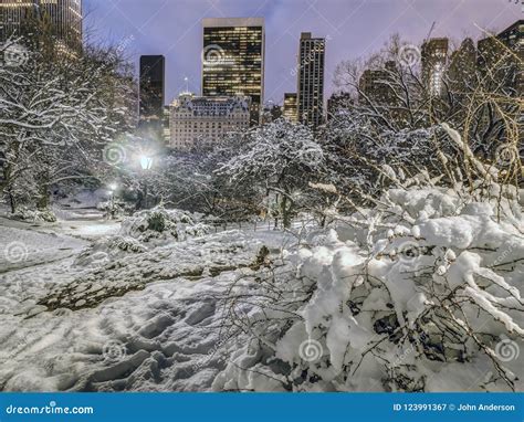 Snow Storm New York City Stock Image Image Of Early 123991367