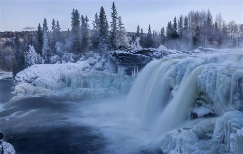 Nature Landscape Waterfall Winter Wallpapers Hd Desktop And Mobile Backgrounds