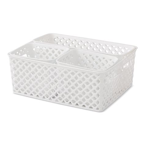 Mainstays Decorative Storage Basket Set Of 4 White