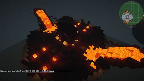Flying Nether Temple Minecraft Map