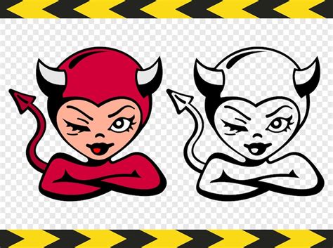 Devil Girl Svg Red Imp Diy Scrapbook Wall Car Decal Sticker Etsy