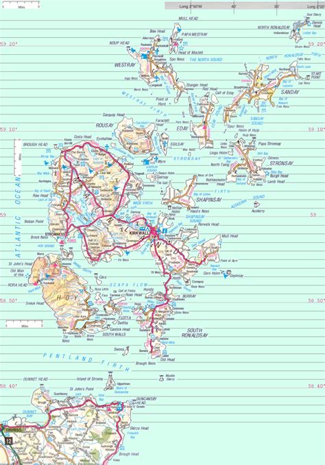 Orkney Map Orkney Uk Mappery Island Map Orkney Islands Scotland Map