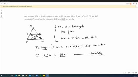Solved Assertion If A Line Intersects Sides Ab And Ac Of A Abc At D