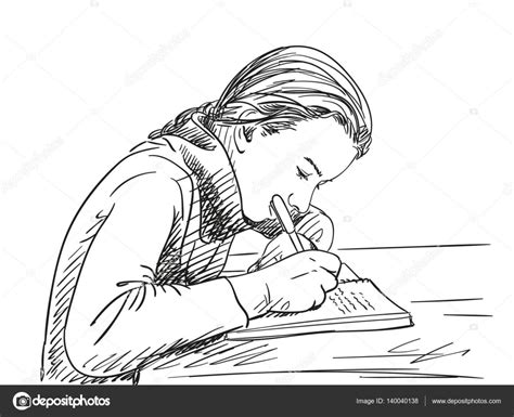 A running tv will draw kids like bees to honey. How To Draw A Girl Doing Homework , Homework assignment ...