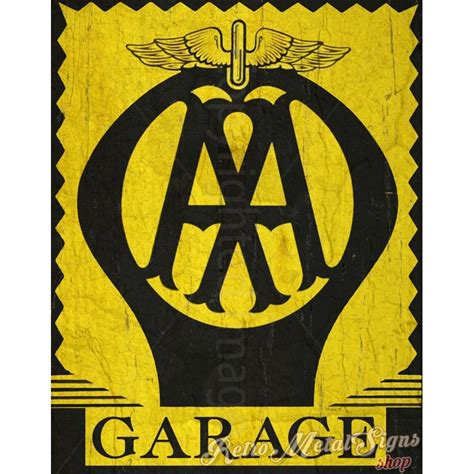 Aa Garage Services Vintage Metal Tin Sign Wall Plaque