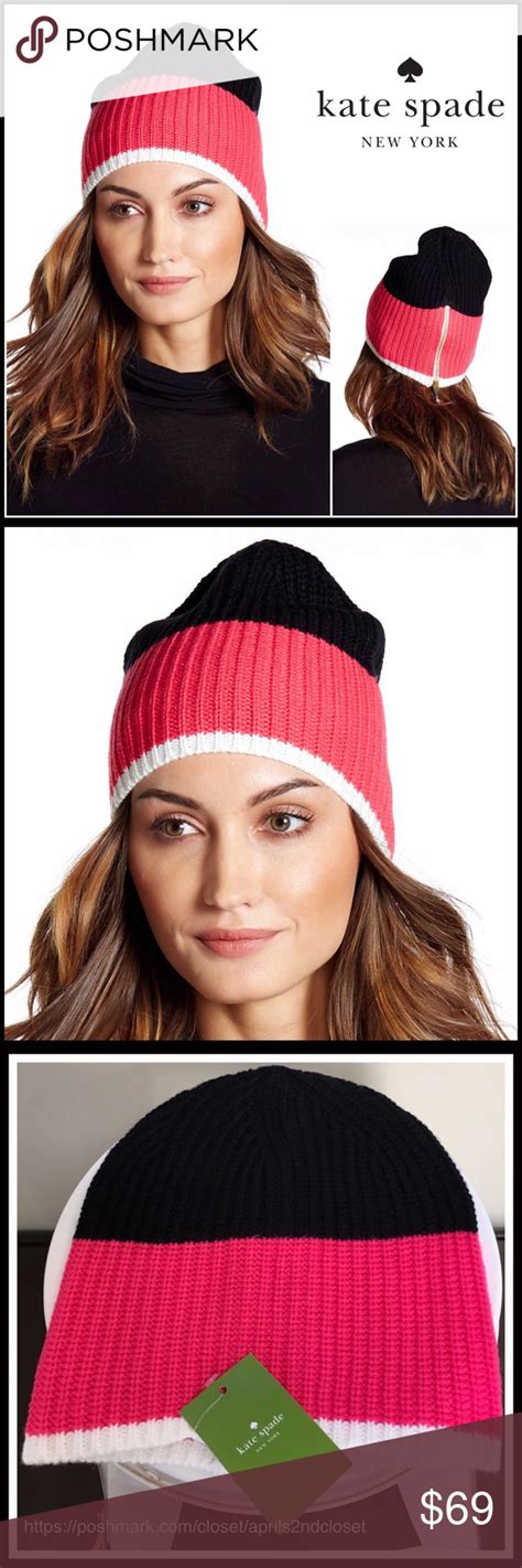 ⭐️⭐️ Kate Spade Zip Up Beanie Knit Zipper Hat New With Tags Retail