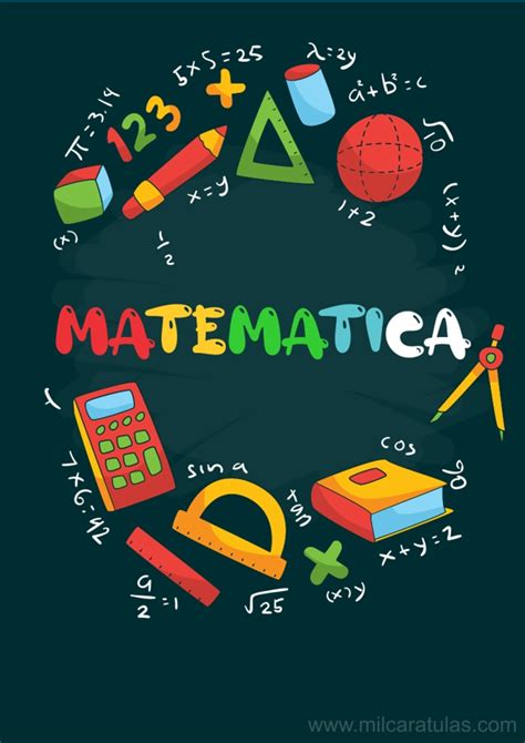 Portadas Para Cuadernos De Matemática 【2020 】 Math Projects Science
