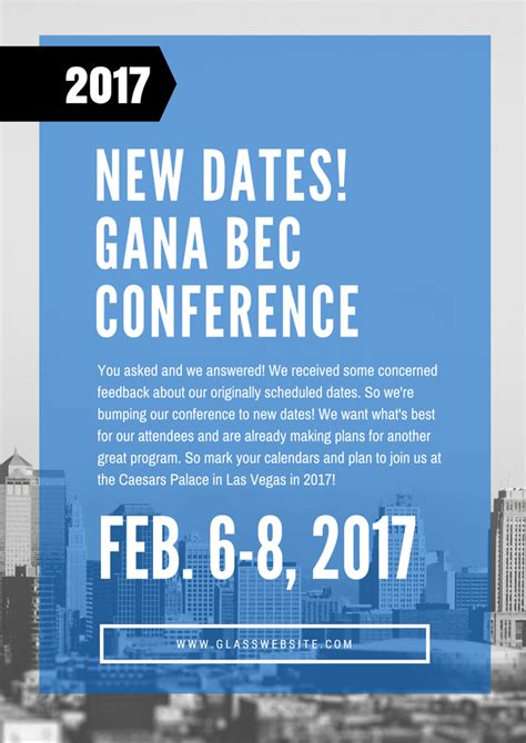 New Dates Gana Bec Conference Glassnation