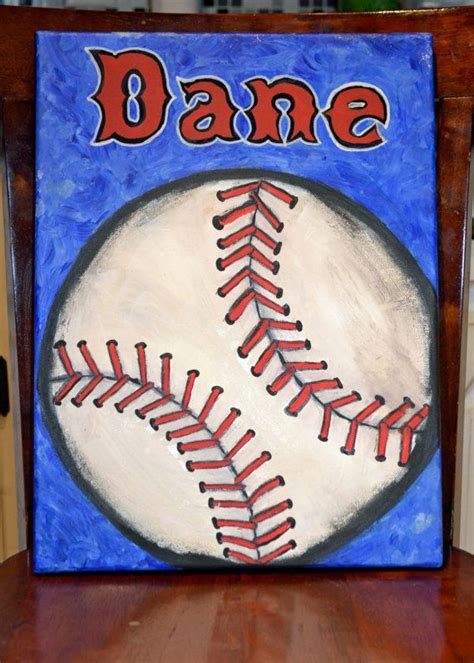 Baseball Or Softball Painting Personalized With By Cntcreations