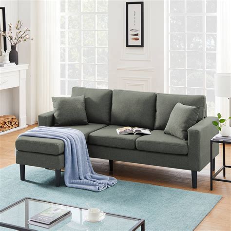 Uhomepro Convertible Sectional Sofa Couch 72w L Shaped Couch With