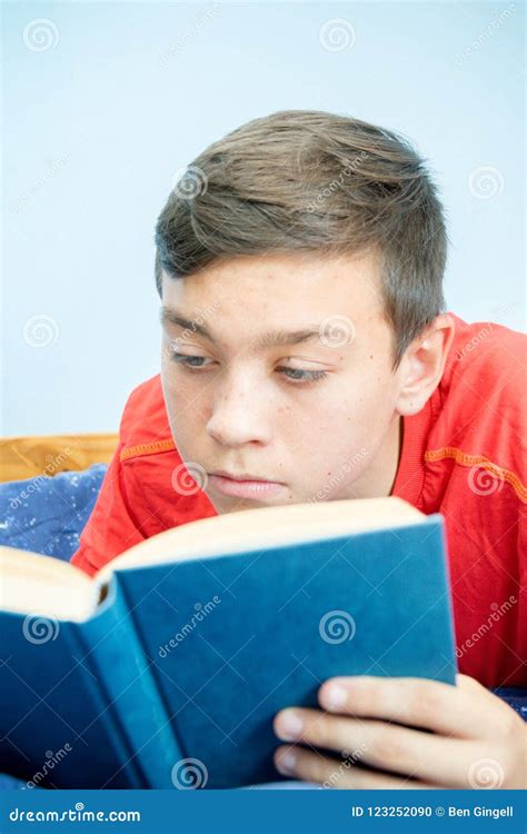 Teenage Boy Reading A Book Stock Photo Image Of Youth 123252090