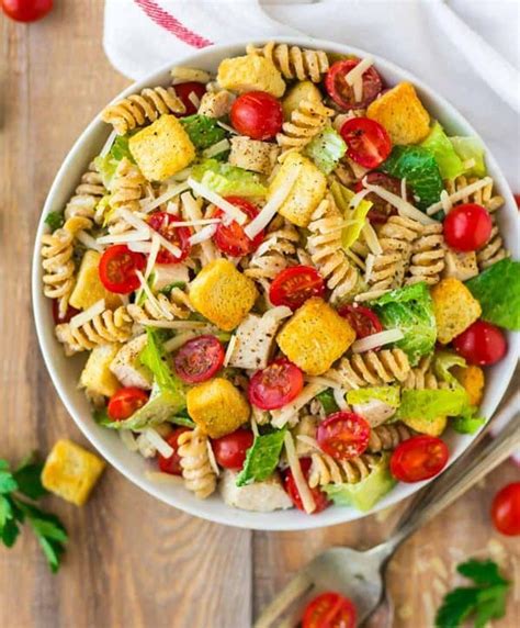 Chicken Caesar Pasta Salad Healthy Recipe My Recipe Magic