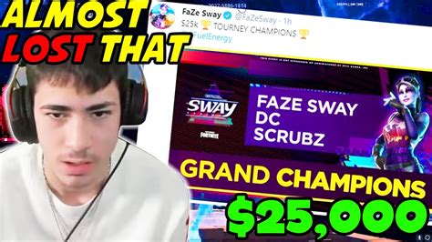 Faze Sway Almost Loses His Own 25000 Zone Wars Tournament And This
