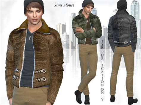 Mens Leather Jacket By Sims House At Tsr Sims 4 Updates