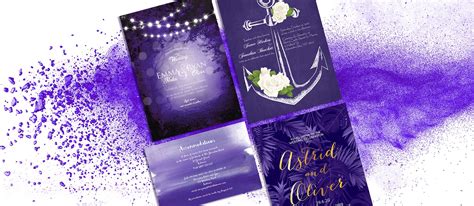 Wedding invitations are very important elements of a wedding. Ultra violet wedding invitation ideas from i do it yourself | Violet wedding, Printable wedding ...