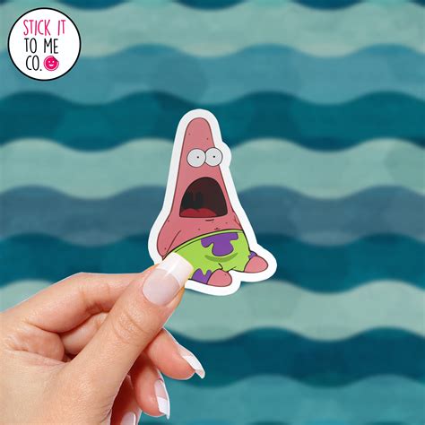 Patrick Meme Vinyl Sticker Spongebob Decal Funny Stickers Etsy