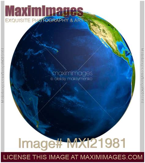 Image Of Earth Globe Pacific Ocean Stock Image Mxi21981