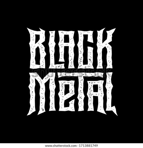 Black Metal Lettering Gothic Style Stock Vector Royalty Free