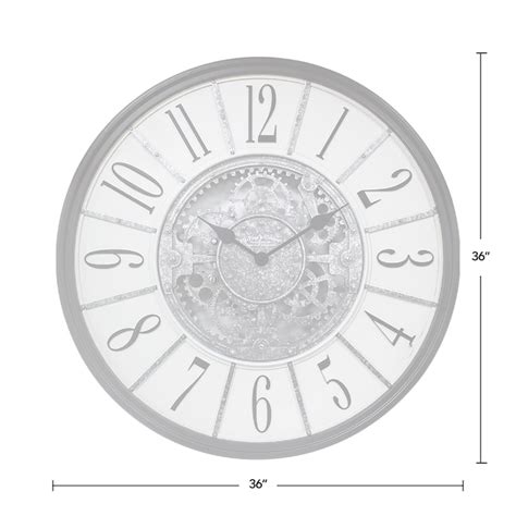 Firstime And Co Galvanized Montevello Farmhouse Gears Clock 36 In