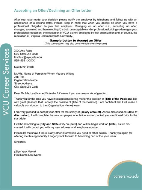 Rejection Of Offer Letter Templates At