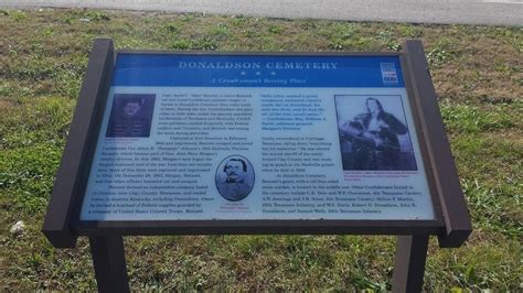 Donaldson Cemetery Historical Marker
